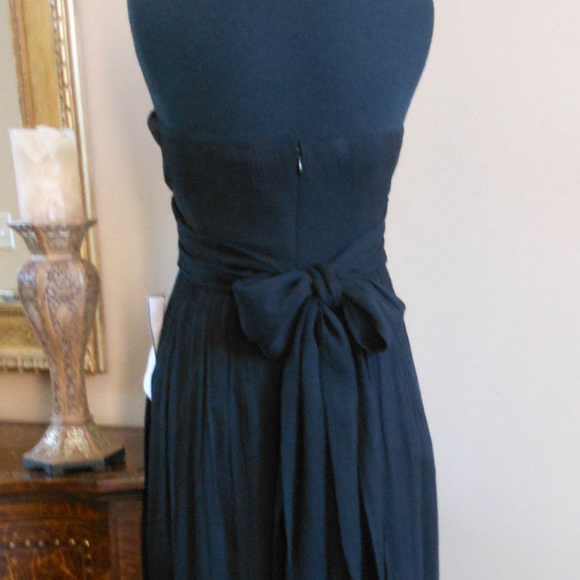 J CREW Strapless Silk Chiffon Taryn Dress 4P BLACK - Picture 5 of 7